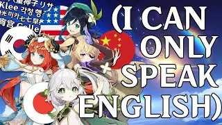genshin voice impressions but a wheel decides what language they're in