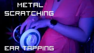 ASMR 3Dio Metal Scratching and Ear Tapping 💎 No Talking