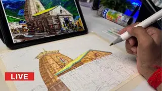 Sanju Arts is live | Kedarnath Mandir Drawing 😍