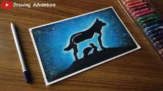 Pets 💖 | Oil Pastel Drawing For Beginners - step by step