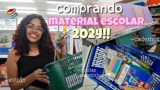 COMPRANDO MATERIAL ESCOLAR 2024!!! (COMPLETÃOOO) 📚📚🇧🇷