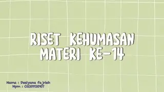 Tugas Riset Kehumasan