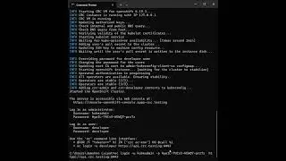 Install Red Hat OpenShift Local (CodeReady Container) on windows laptop - Command Prompt