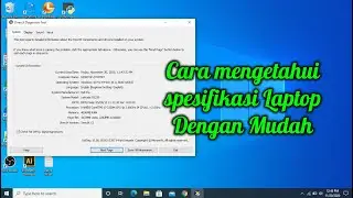 Cara mengetahui spesifikasi laptop dan PC