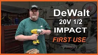 DeWalt 20V 1/2 inch impact first use at work. DCF899HB