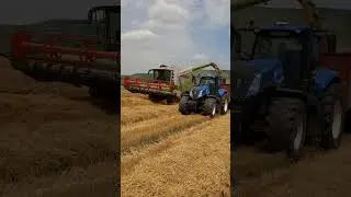 Descarcare orz/ Claas Lexion 630 Montana/ New Holland T8-350