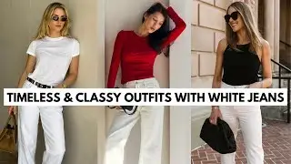 Timeless and Classic White Jeans Looks for Women over 40