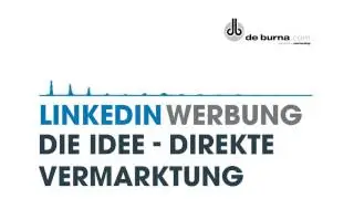 Linkedin Werbung - Die Idee - Direkte Vermarktung mit de burna.com