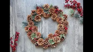 DIY Woodland Pinecone Wreath Tutorial