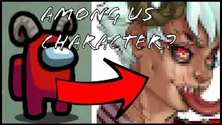 AMONG US CHARACTER TO ANIME?!! AMONG US RED