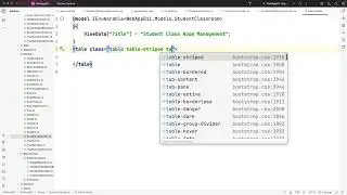 B101-ASP NET And SQL Server-Student Classroom display in table