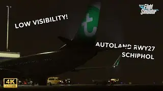 LOW VISIBILITY AUTOLAND AT SCHIPHOL | MSFS