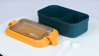 Lunch Box Portátil Fiambrera Con Toppers Y Cubiertos 800ml