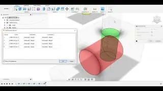 find merged parts and colloision in fusion 360 by interference command from inspect