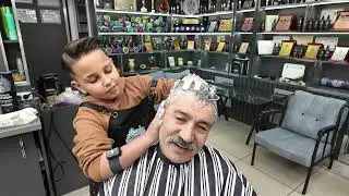 Look at this little master 😱 This Kid is an ASMR Genius! 😍💇‍♂️ He Shaved Me Like a Pro!