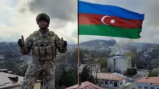 Вторая карабахская война 2020 - Первый развевающийся флаг в Шуше !