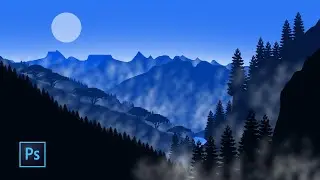 How to EASILY Draw 2D Landscapes in Photoshop