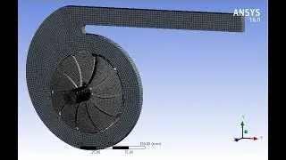 A centrifugal fan simulation in Ansys Fluent sliding mesh, periodic interfaces BladeGen Fluent , FFT