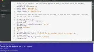 6. Fs Built-in Module; Blocking Mode - Node.js