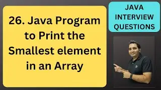 26. Java Program to Print the Smallest element in an Array | Java Interview Questions