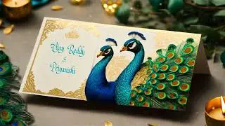 Peacock Theme Wedding Invitation 3D Design Slideshow  || After Effect Template || #editbox