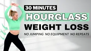 🔥30 Min HOURGLASS WORKOUT🔥SLIM WAIST & THIGH: No Jumping AB + LEG Workout🔥ALL STANDING🔥NO REPEAT🔥