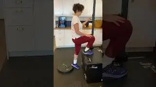 Upper range box assisted calf raise knee straight #calfexercises #calfraises
