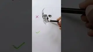 Human Skull Drawing| #shorts