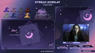 [ Witchy Moon ] FREE ANIMATED STREAM OVERLAY FOR DOWNLOAD