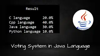 Voting system in java language || Java language project