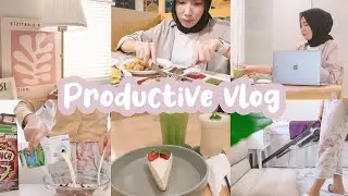 Productive vlog🌷| cleaning the room, editing, coffee shop, running errands, swimming