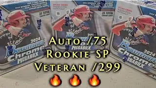 These 2024 Bowman Chrome Mega Boxes Are Loaded! Prospect Auto /75. Loads of color & Mojo 🔥