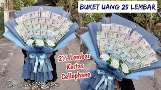 DIY Buket Uang 25 Lembar Hemat Kertas | Tutorial Money Bouquet