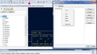 ProE Drawing table notes relation check and update