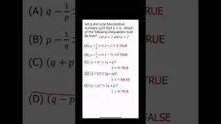Try solving this ACT Inequalities problem! #shorts #highschool