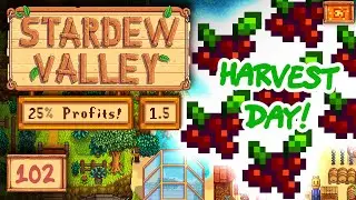 Stardew Valley 1.5 (25% Profits) - Ep 102 - Cranberry Harvest and a whole bunch of Fishing!