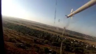Полет и сбитие ми24 в районе боевых действий(камера объективного контроля)