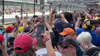 Josef Newgarden Celebrating Win at 2023 Indianapolis 500