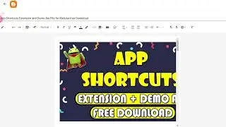 App Shortcuts Extension and Demo Aia File for Kodular free