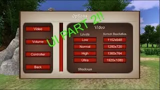 Unity 3D Tutorial: How to make a Option Panel UI with buttons and scroll bars  Part 2