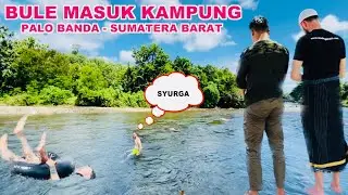 Perfectly Traveling British Foreigners Bathing in a River in a Remote Village