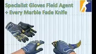 Specialist Gloves Field Agent + All Marble Fade Knife | CS2 Showcase