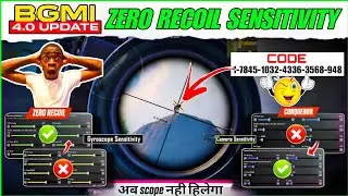 4.0 UPDATE🔥HOW TO CONTROL🎯RECOIL IN BGMI | BEST GYRO + ADS SENSITIVITY SETTING