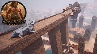 Conan Exiles - Rebuilding the Giant Bridge (Speed Build)