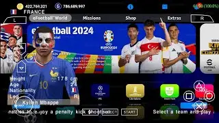 efootball PES 2024 PPSSPP Update Euro 2024 & Copa America Full Update Transfers & Kits 2024-2025 Etc