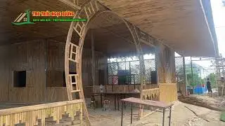 Completing the Stunning Bamboo Decoration Project by Ngoc Duong Bamboo in Thach That, Hanoi