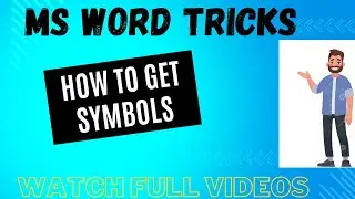 Ms word symbol code | Ms word me symbol ka use kaise kare | MS WORD tips and tricks