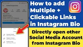 How to add multiple links in Instagram Bio | How to open Youtube Channel directly from Instagram Bio