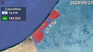 Israel-Hamas War: Every Day to November 1st, 2025 Mapped using Google Earth