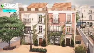 SIMS 4 LOVESTRUCK TOWNHOUSES (NO CC) | Sims 4 Speed Build (stop motion style)